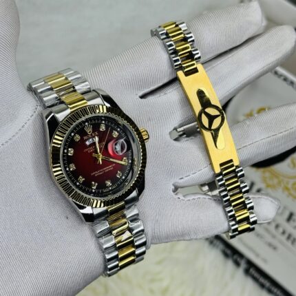 Luxury RLX Watch and Bracelate Combo