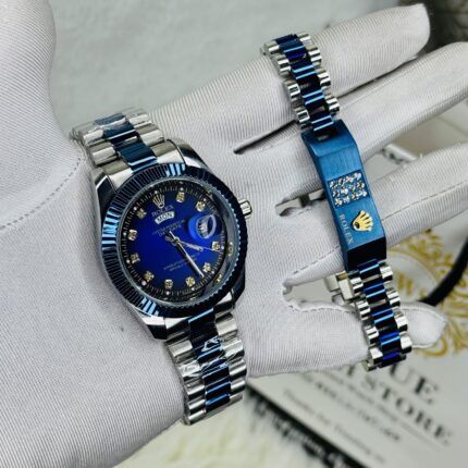 Luxury RLX Watch and Bracelate Combo