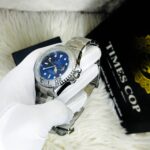 Full Silver T Blue Submeriner Watch And Braclet Combo - Image 5