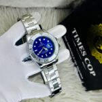 Full Silver T Blue Submeriner Watch And Braclet Combo - Image 3