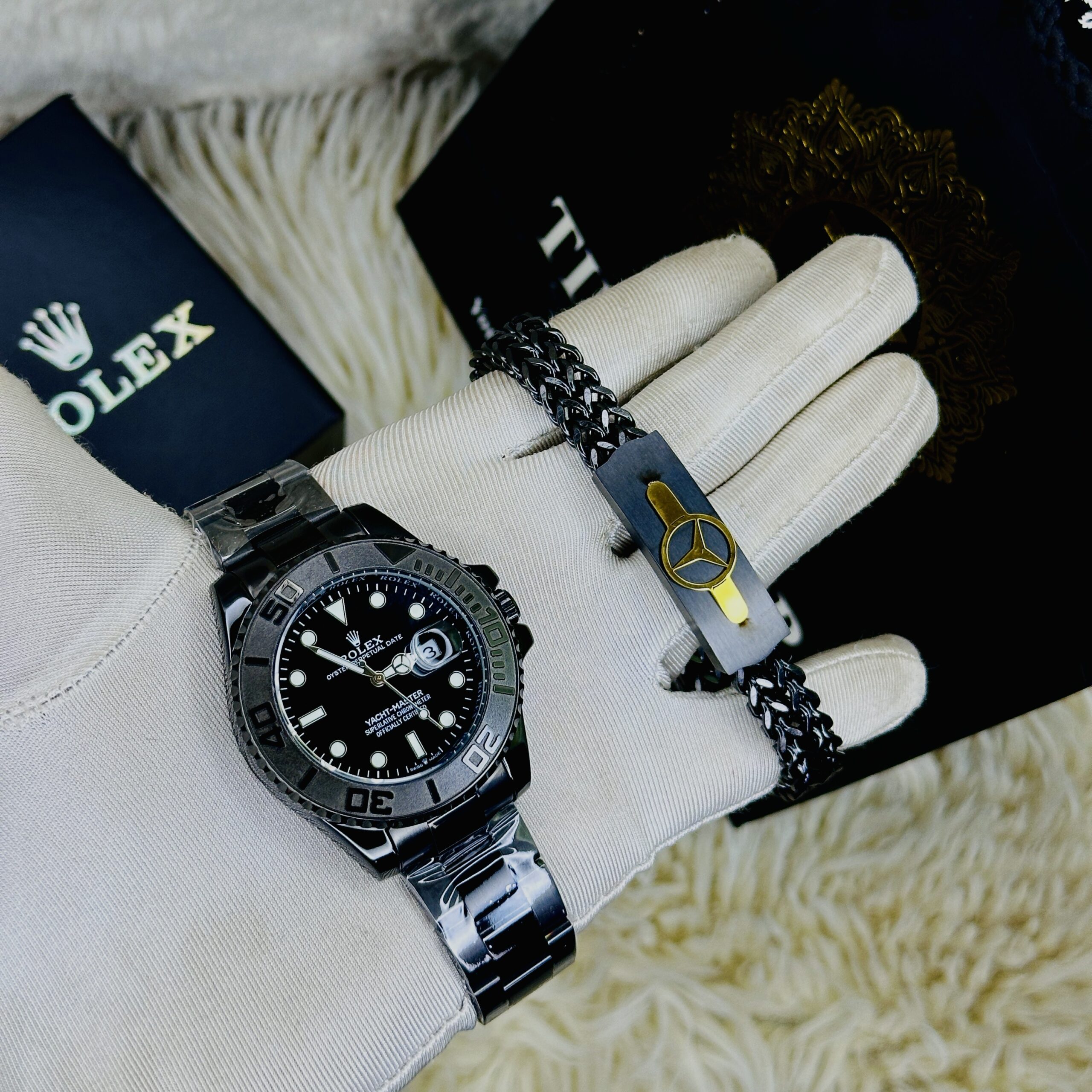 img_4829 RLX YATCH MASTER WATCH AND BRACLET SET - Image 1