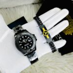 Full Black RLX Yach Submarine Watches & Bracelet Combo - Image 6