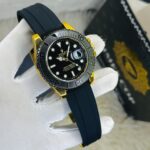 RLX Yach Sub Belt Gold Black Watches